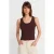 Geribbelde Mouwloze Slim-fit Blouse