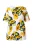 Ulla Popken Shirt  groen / oranje / zwart / wit