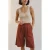 AWARE wide leg fit bermuda short – roodbruin