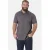 Jan Vanderstorm loose fit gestreept overhemd Plus Size – grijs