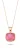 Orphelia ‘Isabella’ Dames 925 Sterling Zilveren Ketting met Hanger – Roze ZH-7198/PI
