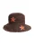 love & roses Hoed  chocoladebruin / donkergeel / watermeloen rood