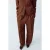 Mango straight low waist broek met linnen koper