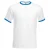 Fruit Of The Loom Heren Ringer T-shirt met korte mouwen (Wit/Royaal Blauw)