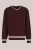 WE Fashion – Heren regular fit trui met contrast en structuur – Regular fit – Donkerrood – Katoen –