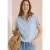 Cecil Dames Blouse met korte mouwen en gestreept patroon in Blauw