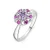 Luxenter Ring in metaallegering en meerkleurige zirkonia afgewerkt in rhodium – Goryah