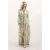 Geprinte V-hals Maxi-jurk