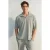 TRENDYOL MAN Heren Grijs Effen Kort Oversized Poloshirts