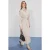 Trendyol Modest Dames Beige Effen Maxi Lang Casual Skater Modest Jurken