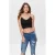 ONLY crop top ONLVICKY zwart