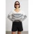 Gestreepte V-hals Ribbels Breisweater