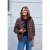 Jas met luipaardprint en details van imitatiebont