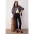 TRENDYOLMİLLA Dames Grijs Effen Flared Hoge taille Jeans