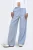 ONLY wide leg regular waist casual broek blauw