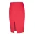 Rood denim kokerrok