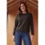 Shirt met boothals en tape-details