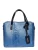 Roberta M Blauw Rundleer Tas
