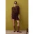 TRENDYOLMİLLA Dames Bruin Effen Kort / Mini Driekwart mouw Stijlvol/Avond Skater Jurken