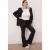 Trendyol Curve Dames Zwart Effen Flared Hoge taille Grote maten Broeken