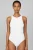 Aansluitend Mouwloos T-shirt Bodysuit met Drukknoopsluiting