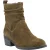 Hush Puppies Iris Suède Dames Khaki Enkellaarsjes Met Hak