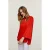 Rode wijde mouwen blouse