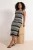 Trendyol Curve Dames Zwart Gestreept Maxi Mouwloos Casual Recht Grote maten Jurk