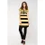 Mouwloze tuniek van gestreepte rayon-elasthanstof