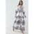 Paisley-print maxi-jurk met riem en overhemdkraag