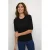Kaffe fijngebreide top zwart
