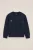 WE Fashion – Jongens T-shirt met borstzak en structuur – Relaxed Fit – Donkerblauw – Katoen –