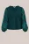 WE Fashion – Dames top met en pailletten – Curve – Donkergroen – Viscose – Plus Size