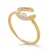 Orphelia ‘Aurora’ Dames 925 Sterling Zilveren Ring – Zilver/Goud ZR-7525/G