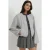 Volledige rits oversized textuur bomberjack