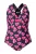 Ulla Popken Badpak  pink / rosa / zwart / wit