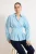 TRENDYOLMİLLA Dames Blauw Gestreept Lang Getailleerd Overhemden