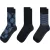 Ted Baker Heren Formele Crew Sokken (Set van 3) (Blauw/Grijs)