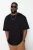 TRENDYOL MAN Heren Zwart Effen Kort Oversized Grote maten T-shirts
