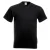 Fruit Of The Loom Heren Valuegewicht V-hals, T-shirt met korte mouwen. (Zwart)