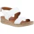 Hush Puppies Ebony Brede Pasvorm Leren Dames Witte Sandalen