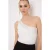 TRENDYOLMİLLA Dames Wit Effen Mouwloos Getailleerd Blouses