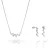 Orphelia ‘Charlene’ Dames 925 Zilveren Set: Ketting + Oorbellen – Zilver SET-7568