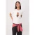 TRENDYOLMİLLA Dames Ecru Geborduurd Kort Oversized T-shirts