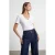 Katoenen Tencel V-hals Korte Mouw Blouse