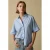 Sissy-Boy gestreepte blouse met pailletten – blauw