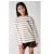 Shoeby gestreepte sweater met backprint – offwhite/roze/paars