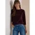 3/4-mouw shirt van corduroy met boothals