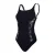 Speedo Dames/Dames Splice Eendelig Zwempak (Zwart/Grijs)