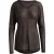 Bruine gebreide top met lange vleermuismouwen in Stretch Jersey duurzame stof